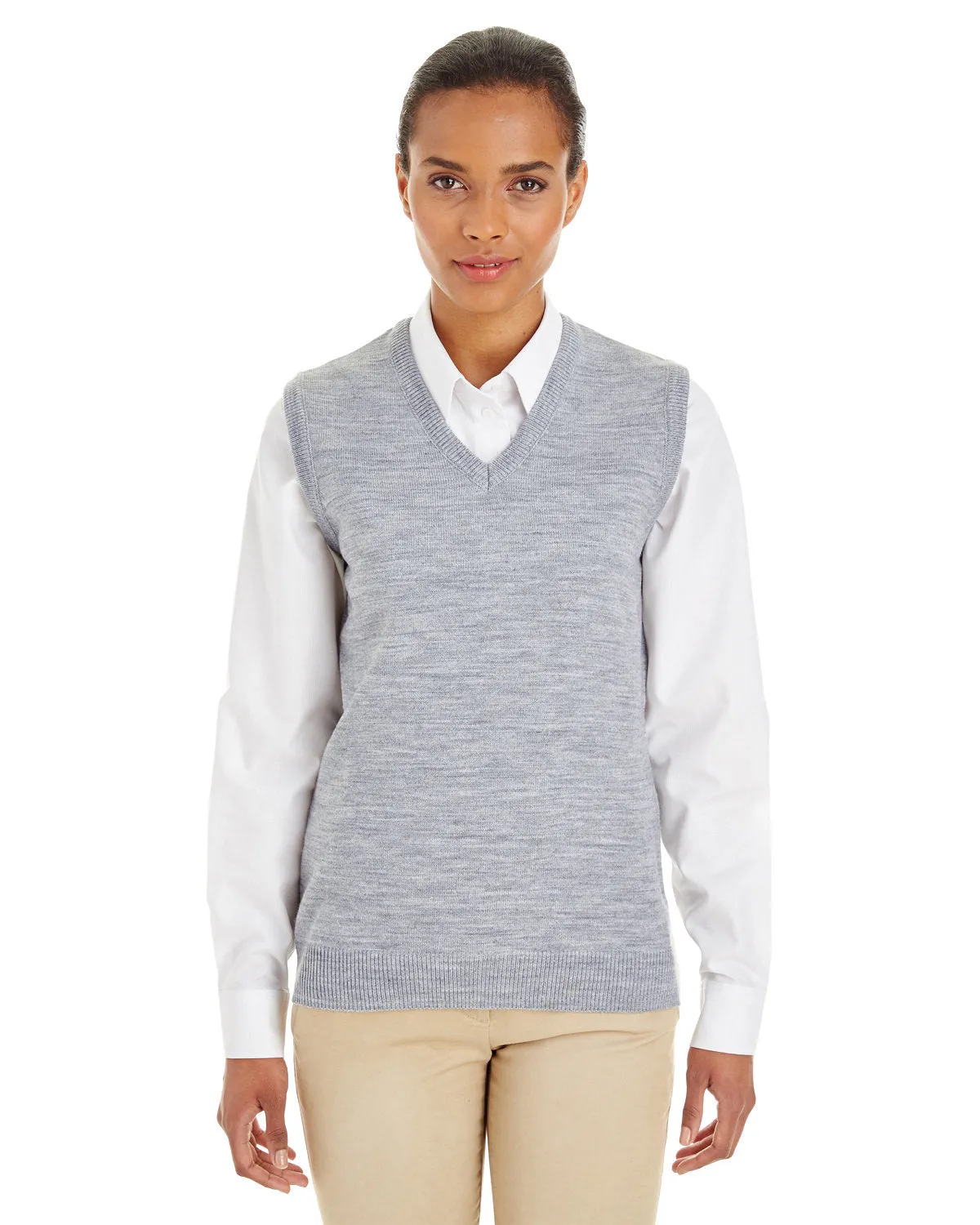 Harriton Ladies' Pilbloc™ V-Neck Sweater Vest M415W