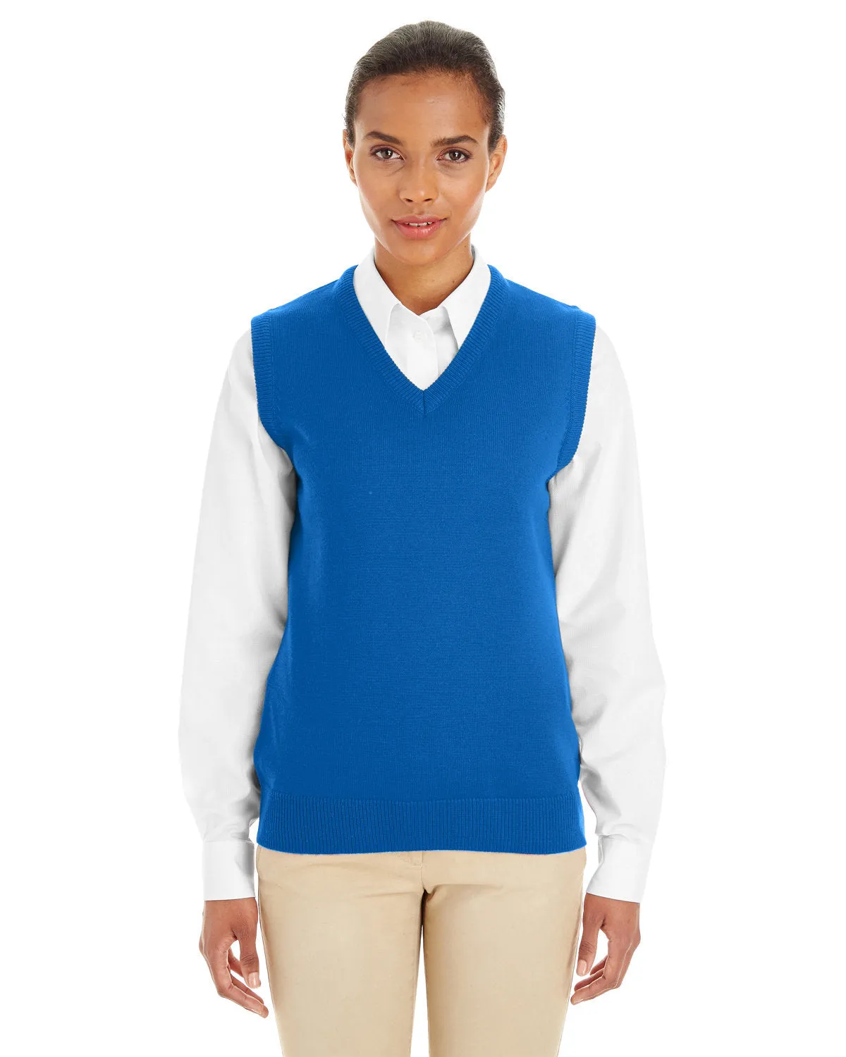 Harriton Ladies' Pilbloc™ V-Neck Sweater Vest M415W