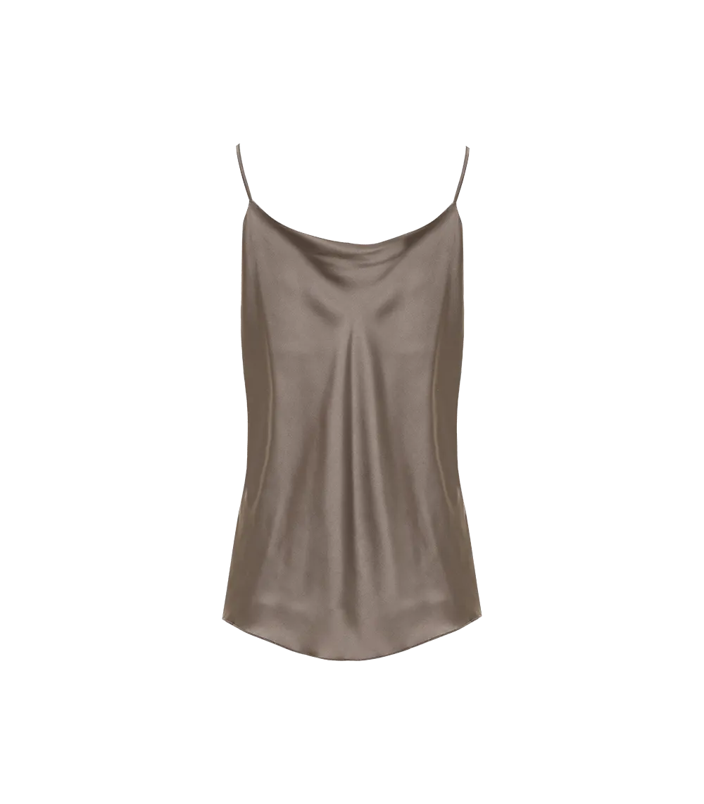 Ifigenia Silk Strap Drapped Top