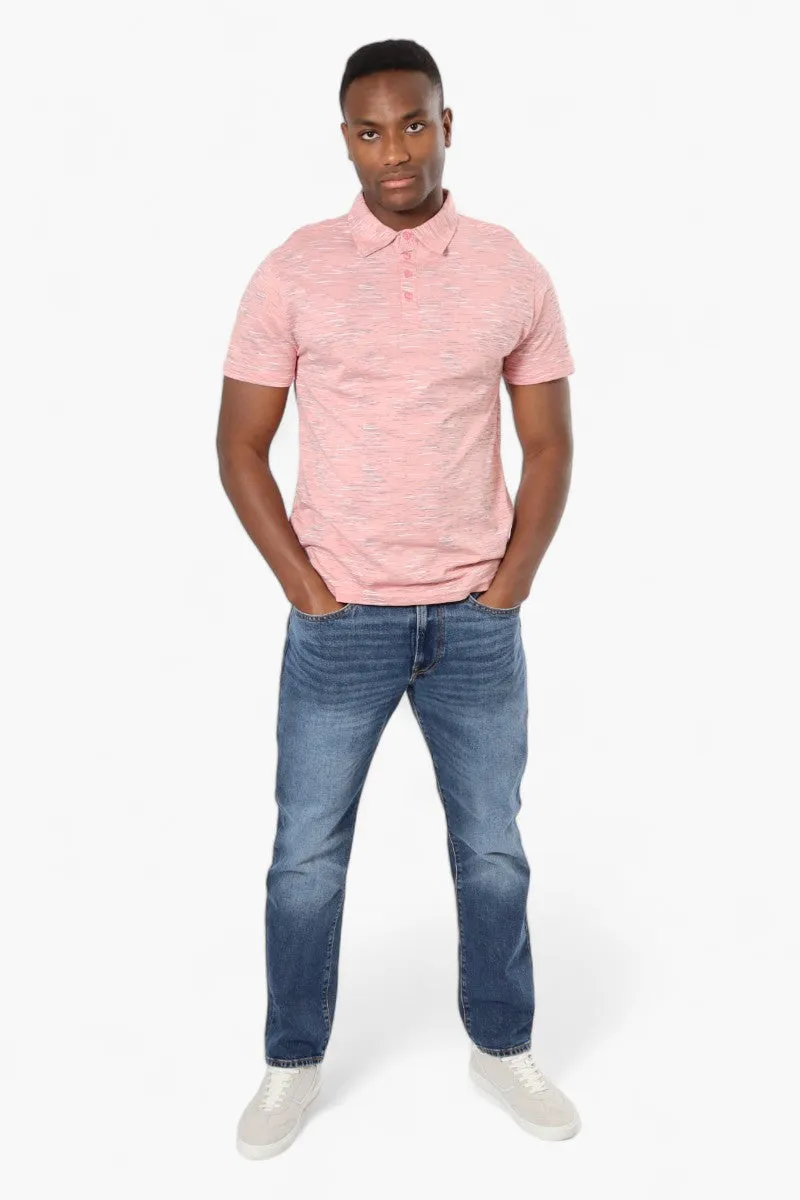 Jay Y. Ko Patterned Button Up Polo Shirt - Pink