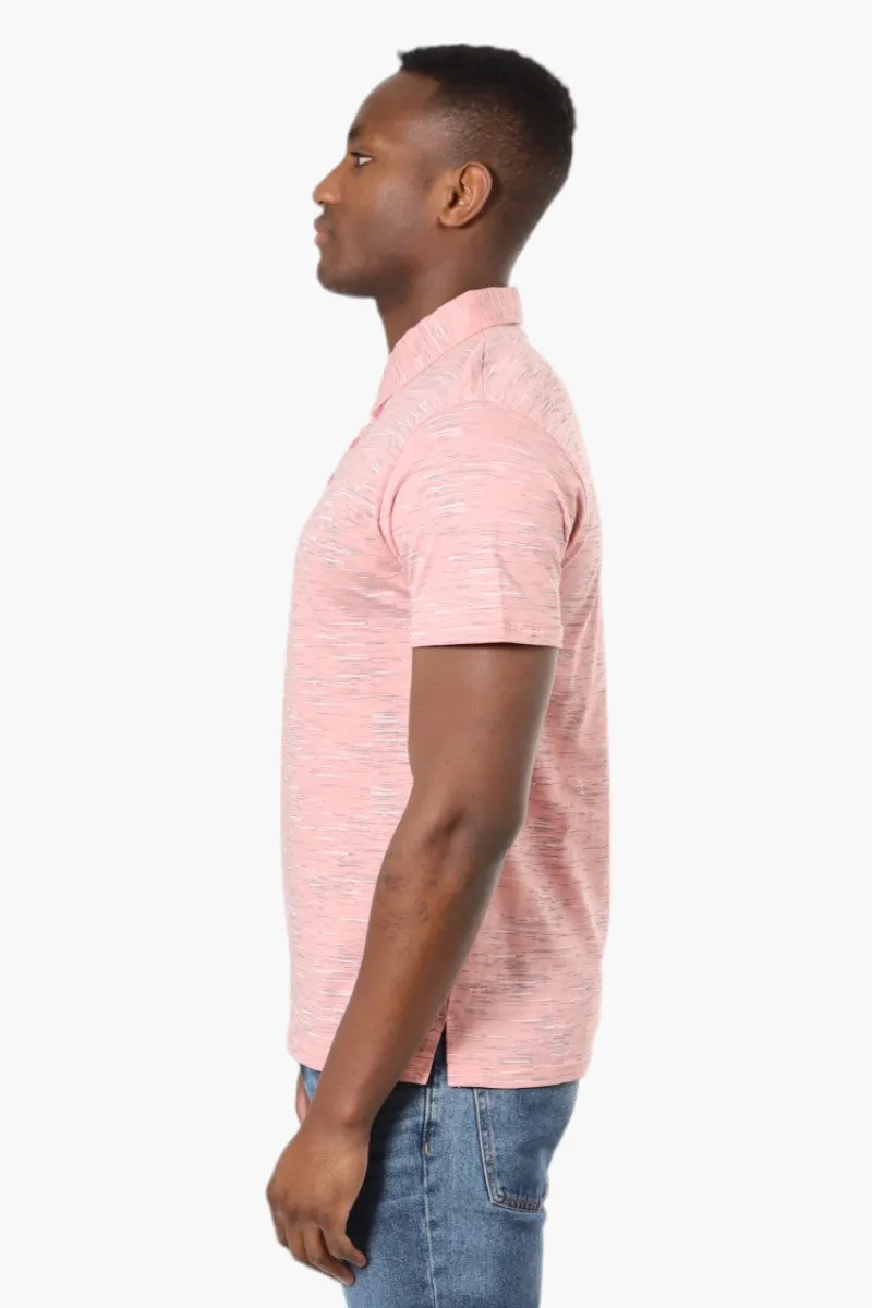 Jay Y. Ko Patterned Button Up Polo Shirt - Pink