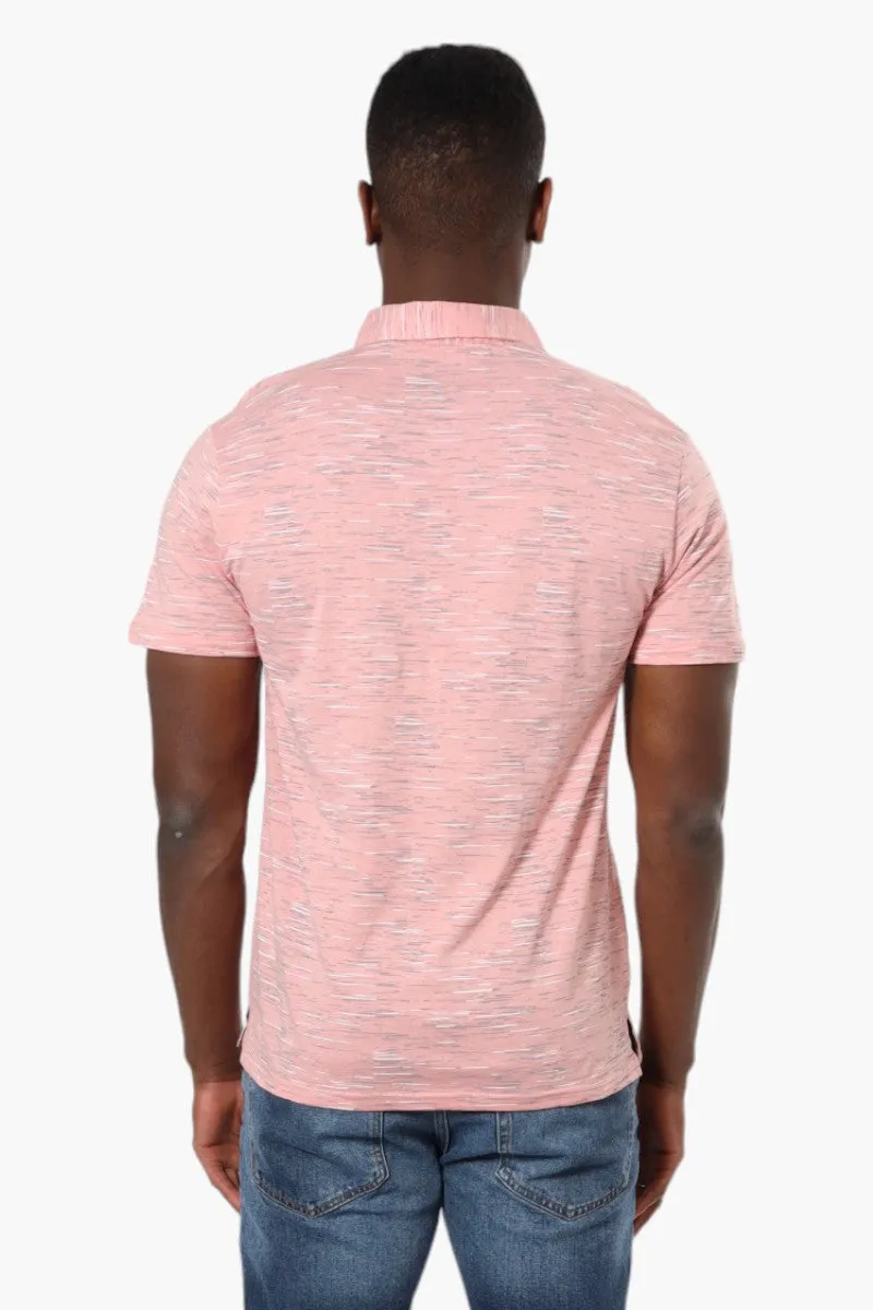 Jay Y. Ko Patterned Button Up Polo Shirt - Pink