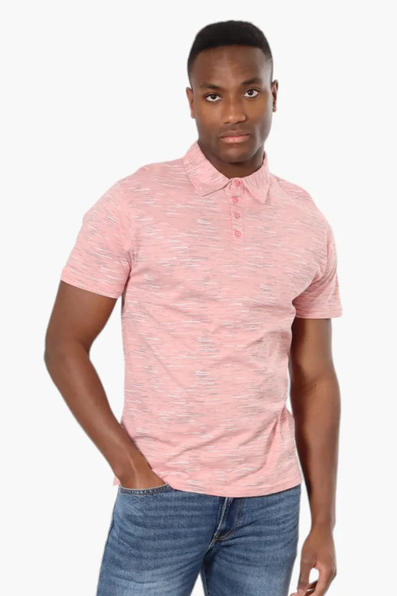 Jay Y. Ko Patterned Button Up Polo Shirt - Pink