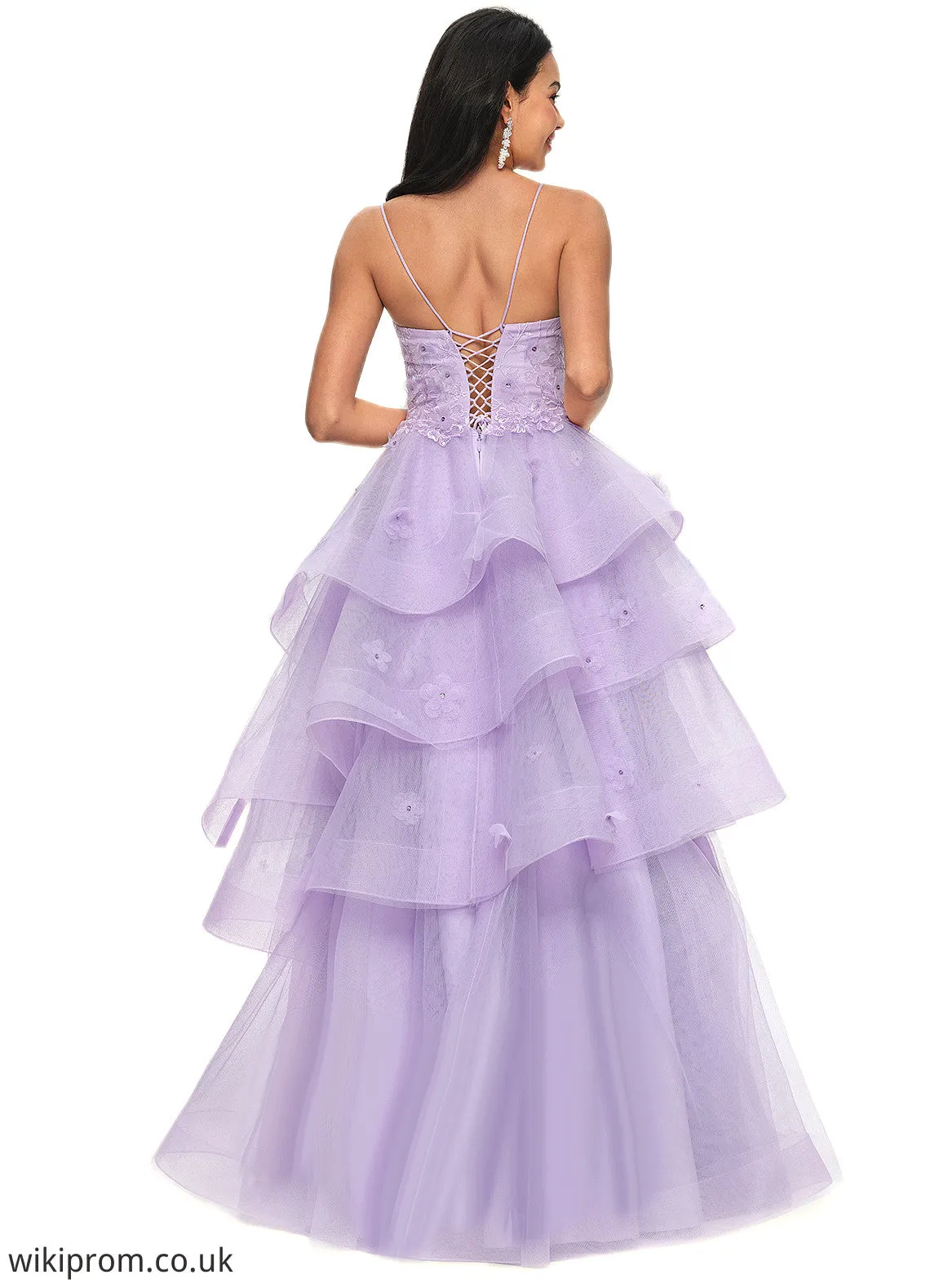 Joslyn Ball-Gown/Princess Sweetheart Floor-Length Tulle Prom Dresses With Beading Sequins SWKP0022204