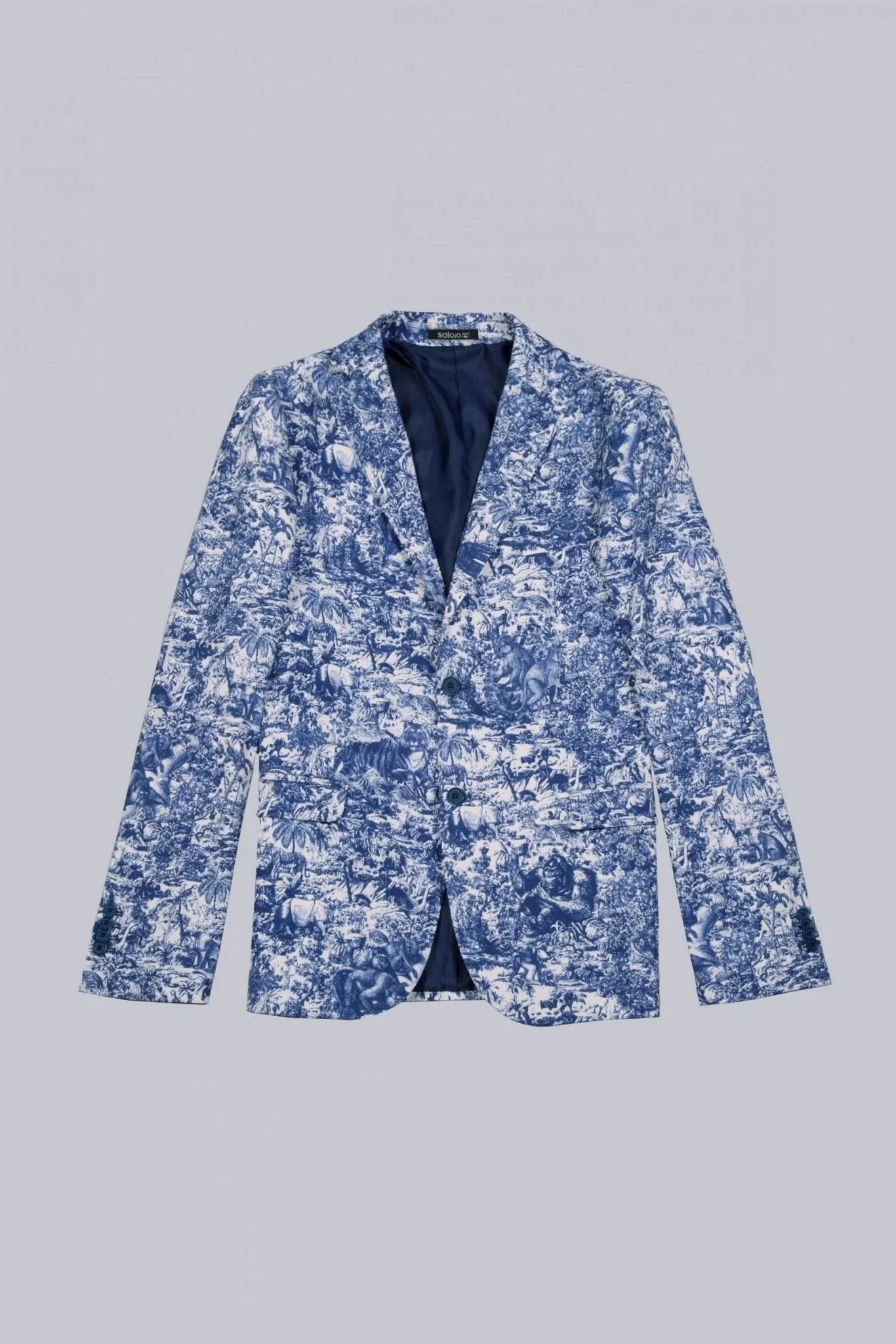 jungle toile blazer navy