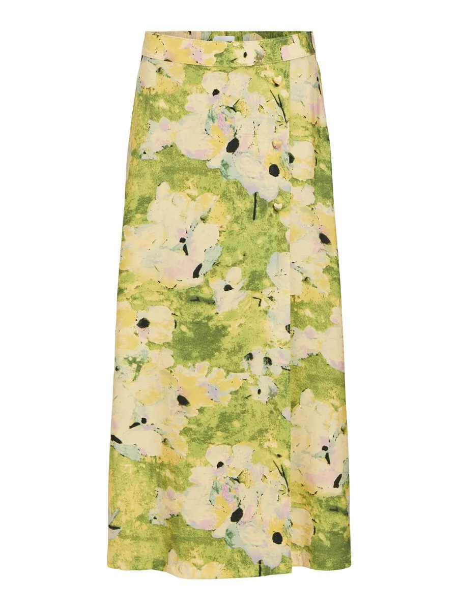 LANCE FAUX WRAP SKIRT (VIBRANT GREEN)