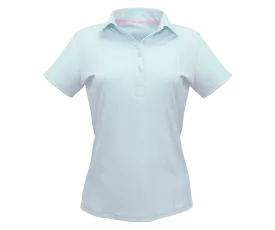 Light Blue Designer Polo Shirt Women