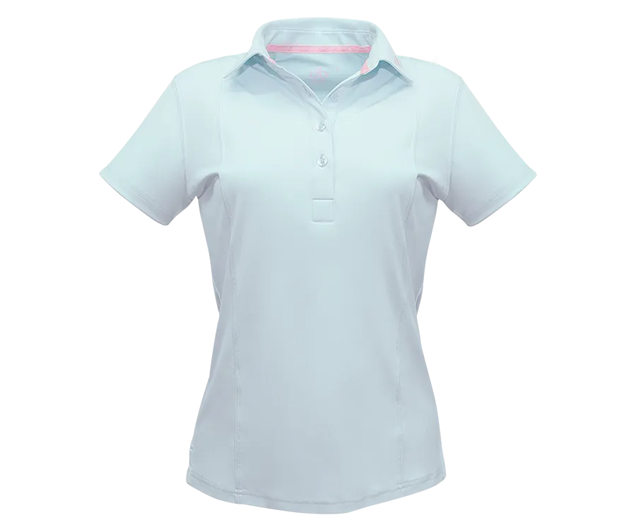 Light Blue Designer Polo Shirt Women