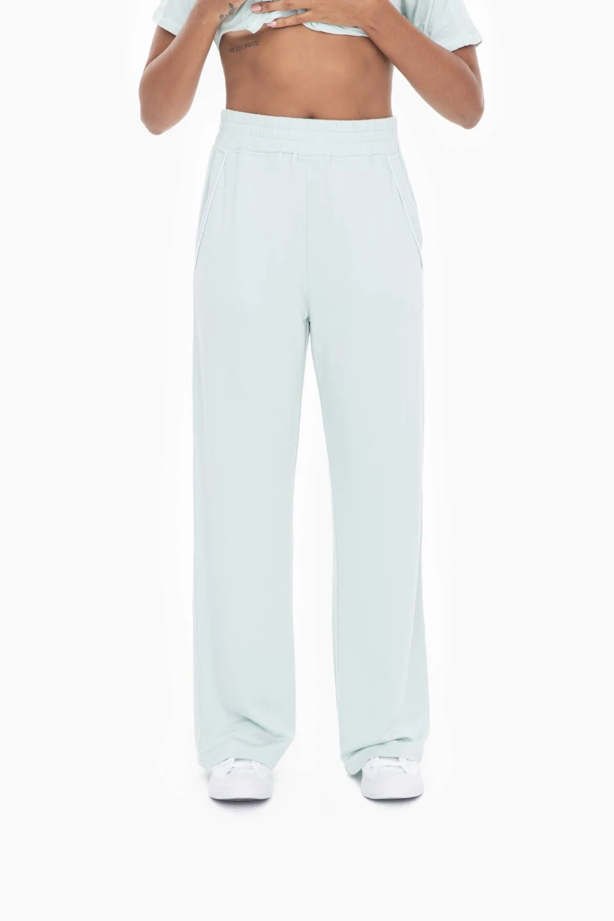 Lilac Wide Leg Fleece Lounge Pants