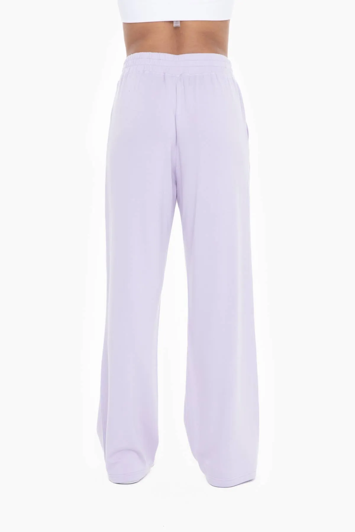 Lilac Wide Leg Fleece Lounge Pants