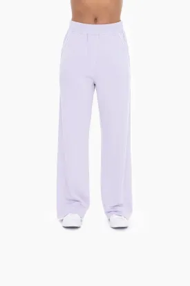 Lilac Wide Leg Fleece Lounge Pants