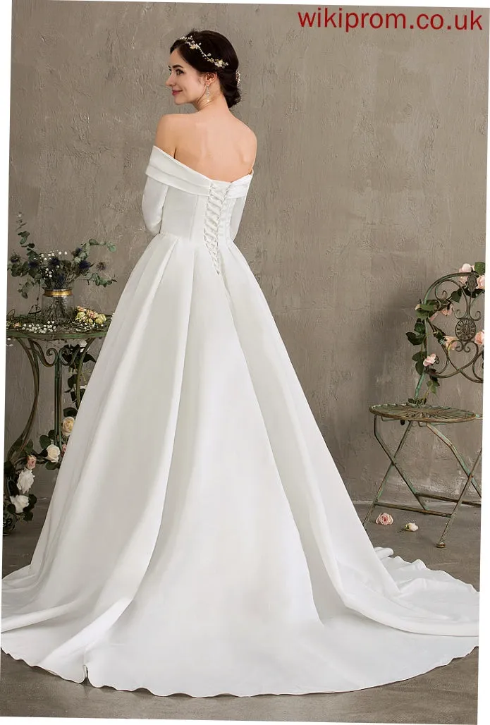 Marina Wedding Dresses Ball-Gown/Princess Satin Wedding Dress Train Court