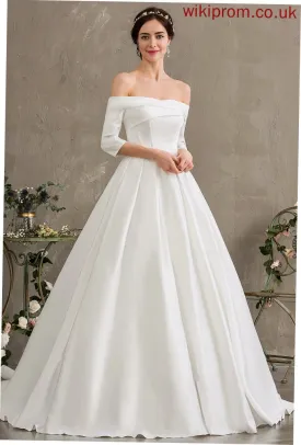 Marina Wedding Dresses Ball-Gown/Princess Satin Wedding Dress Train Court