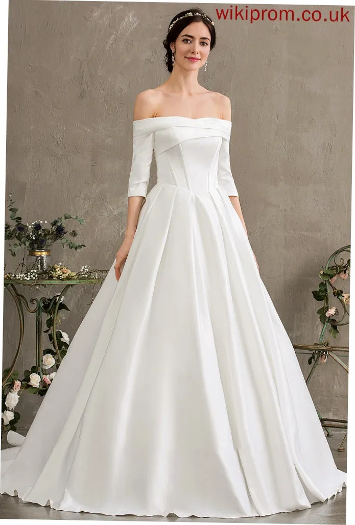 Marina Wedding Dresses Ball-Gown/Princess Satin Wedding Dress Train Court