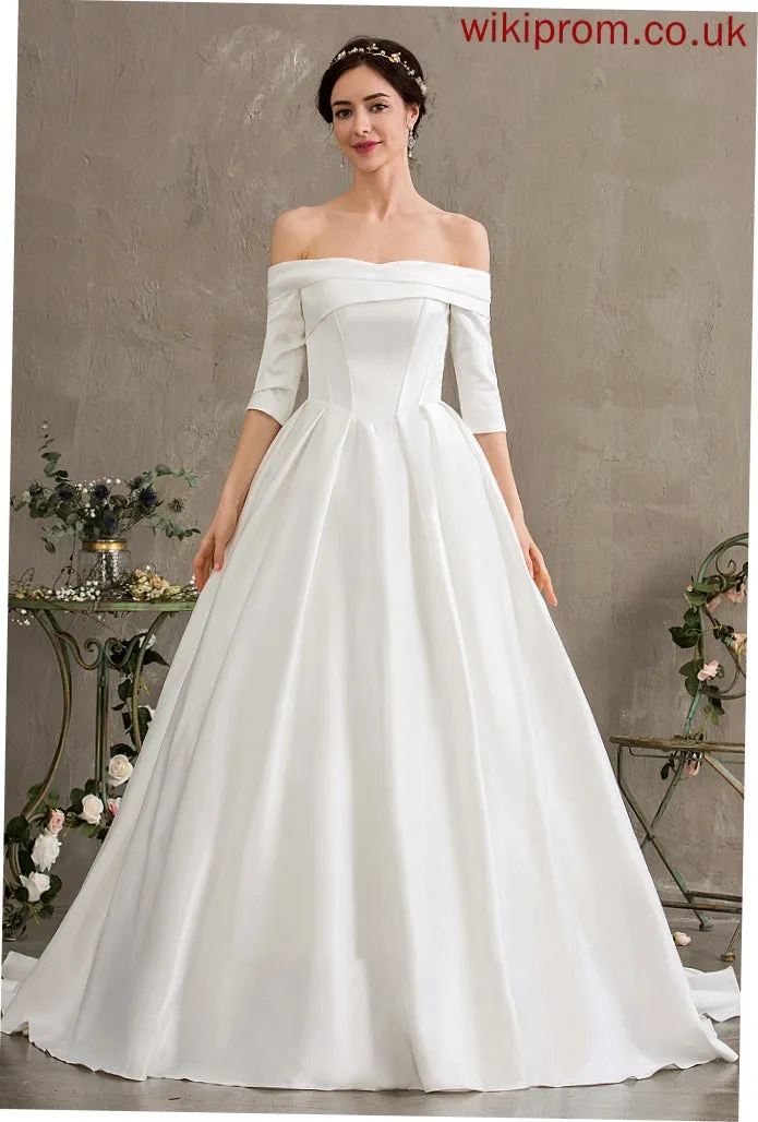 Marina Wedding Dresses Ball-Gown/Princess Satin Wedding Dress Train Court