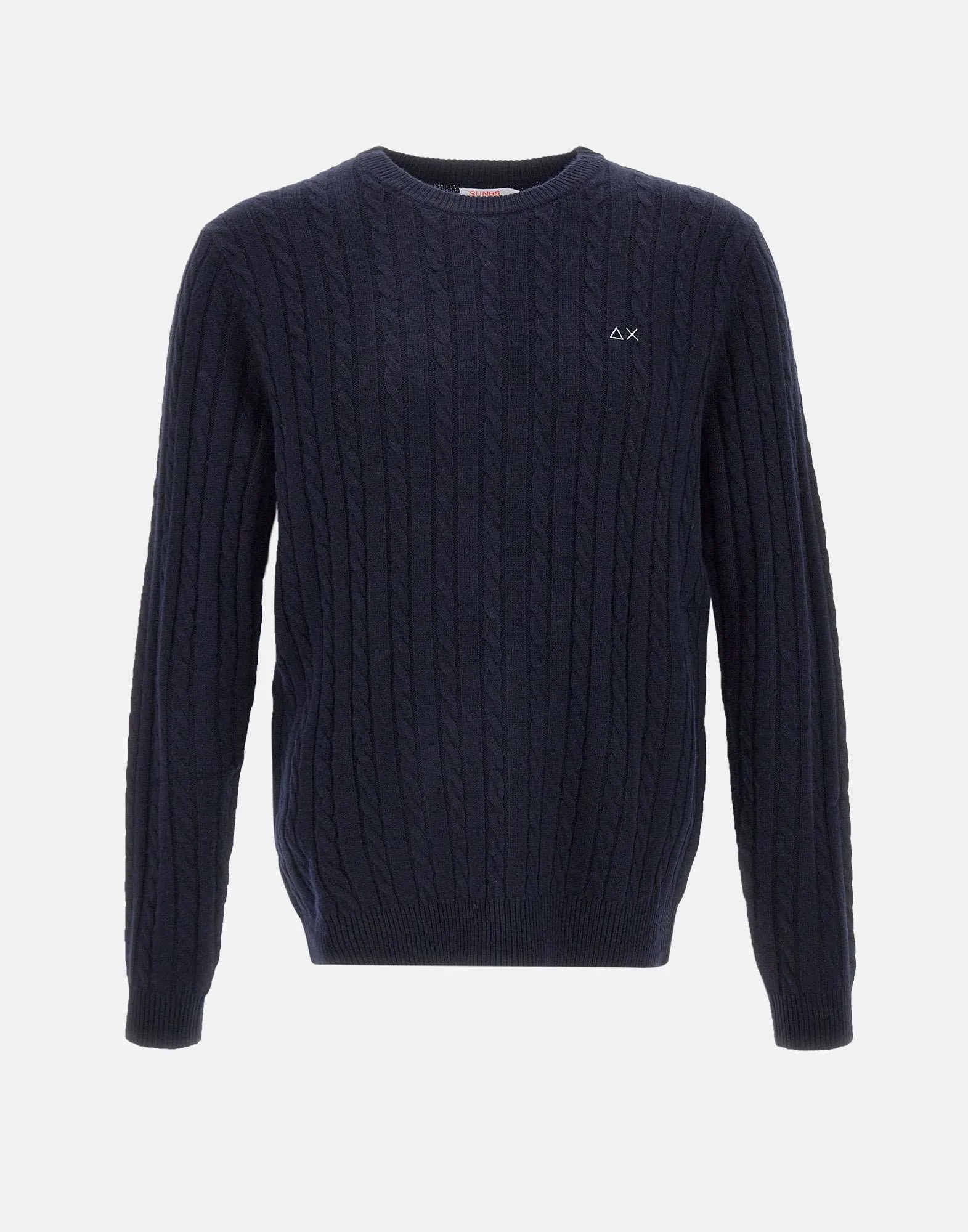 Men's Blue Cable Knit Sweater