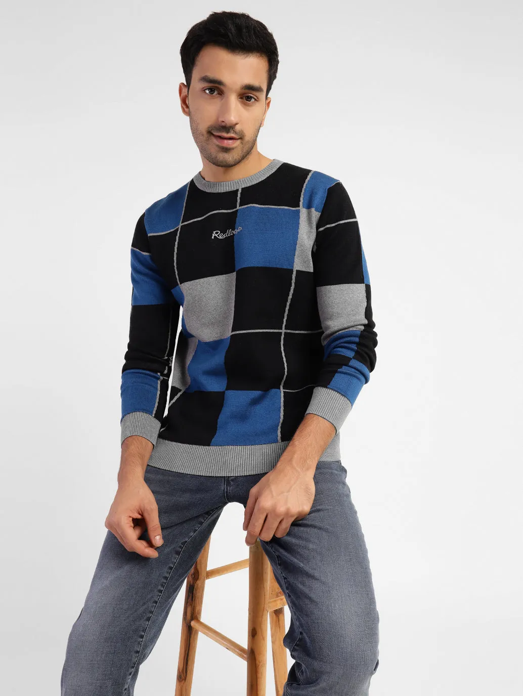 Men's Colorblock Crew Neck Sweater