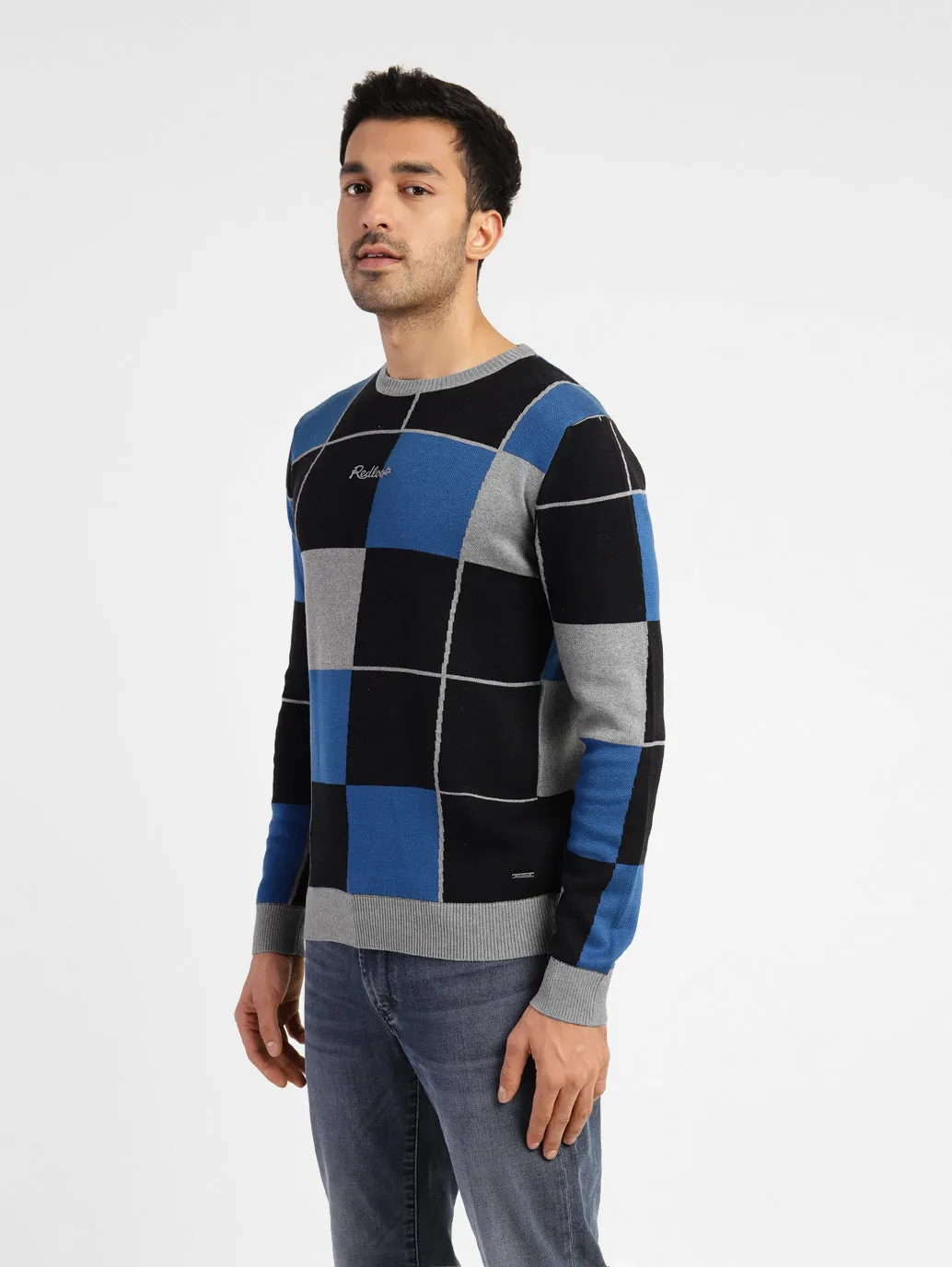 Men's Colorblock Crew Neck Sweater