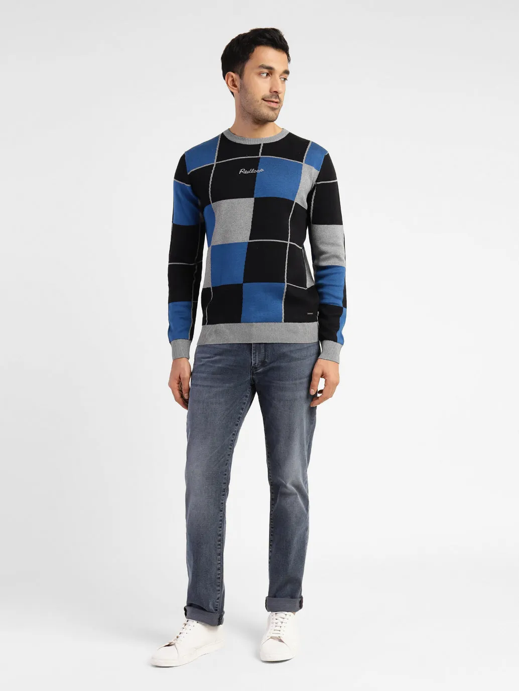 Men's Colorblock Crew Neck Sweater