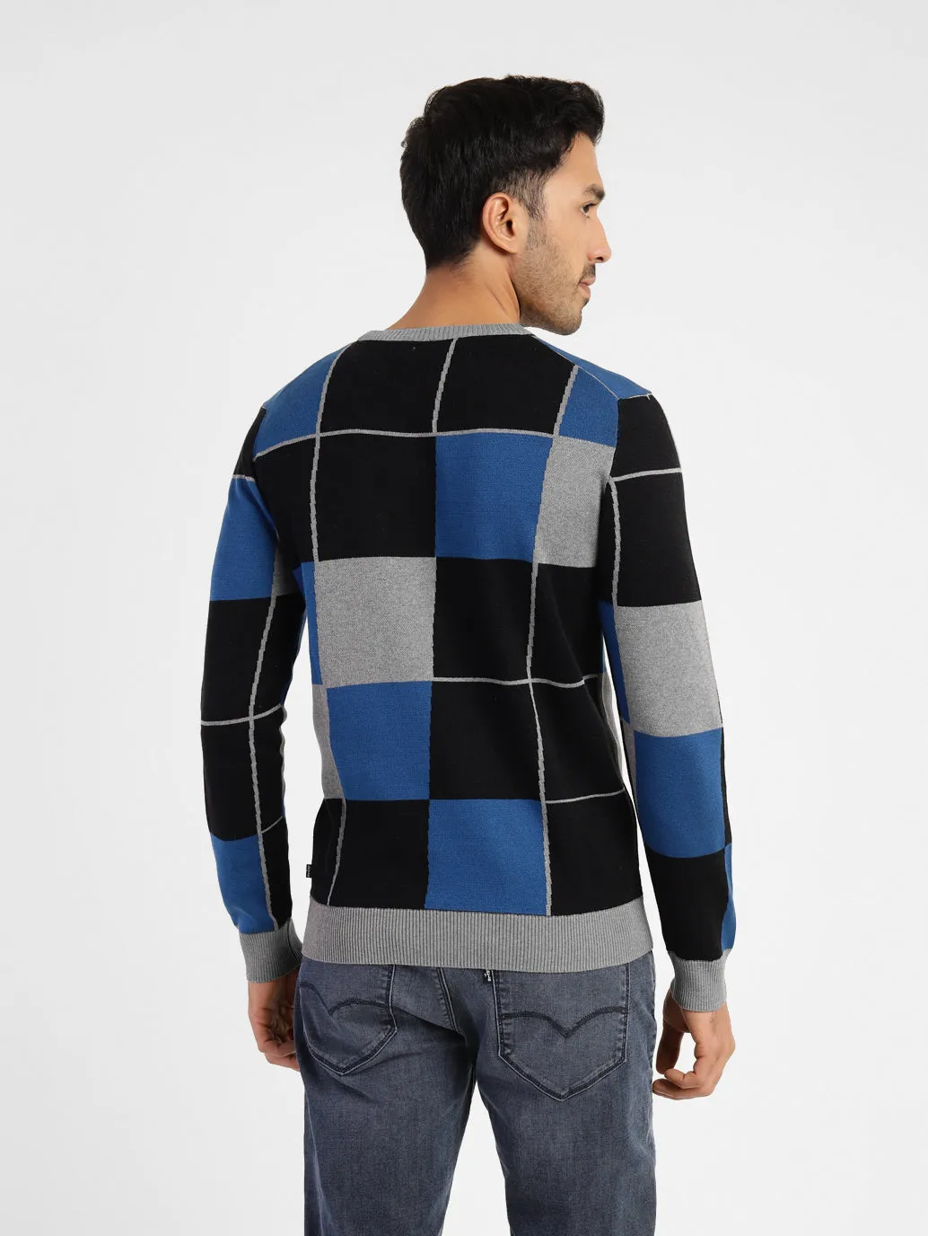 Men's Colorblock Crew Neck Sweater