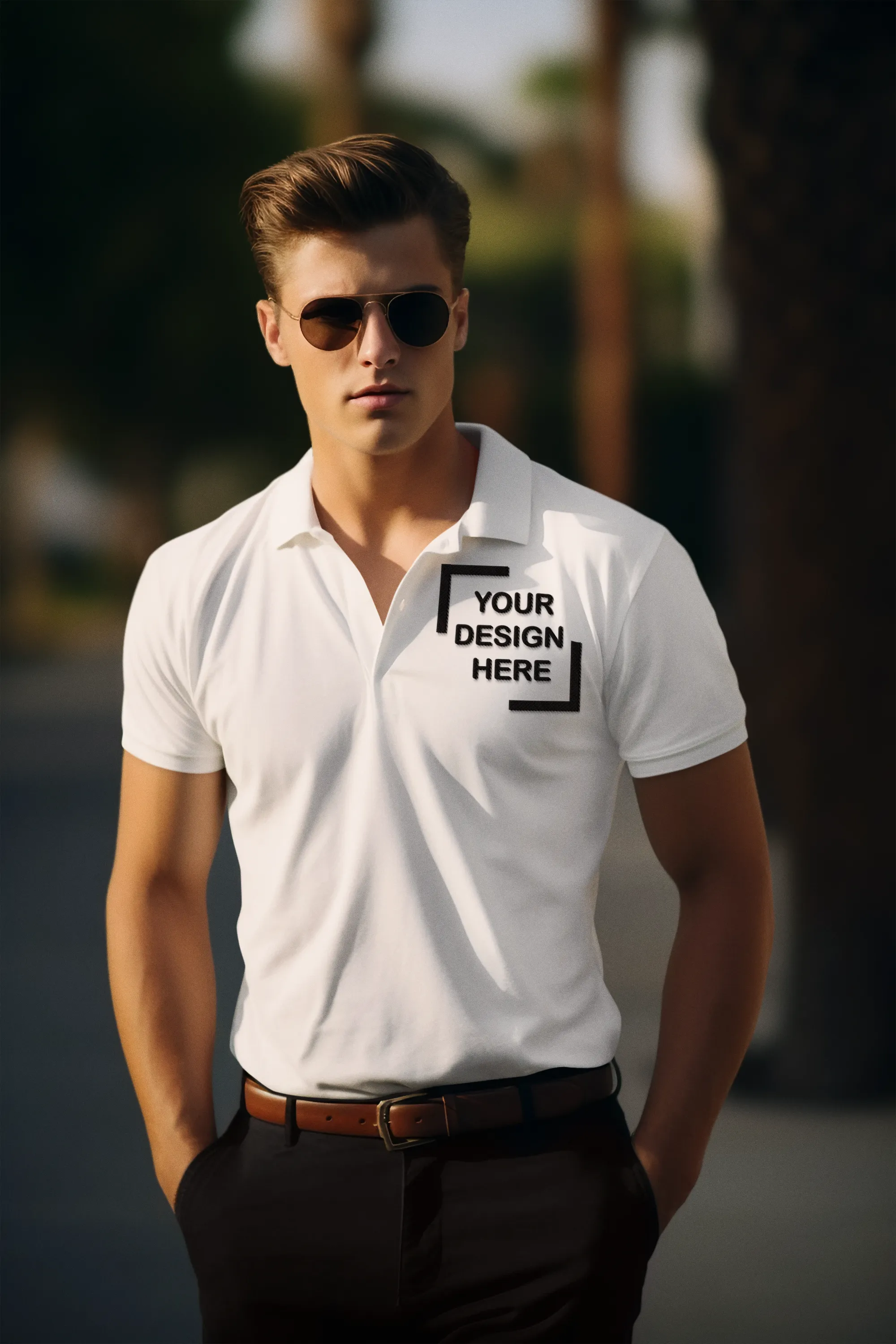 Men's Custom Polo Cotton T-shirt