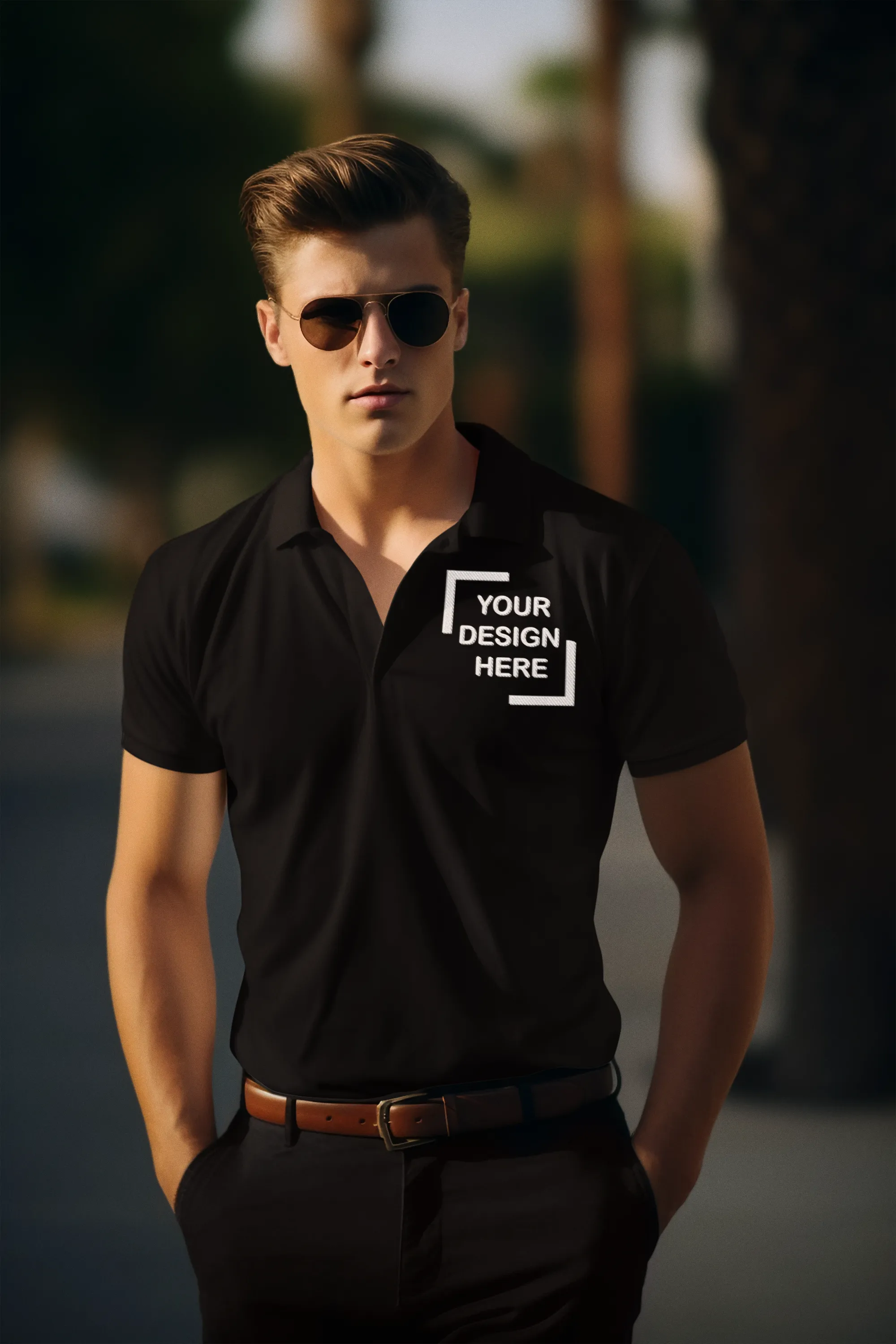 Men's Custom Polo Cotton T-shirt