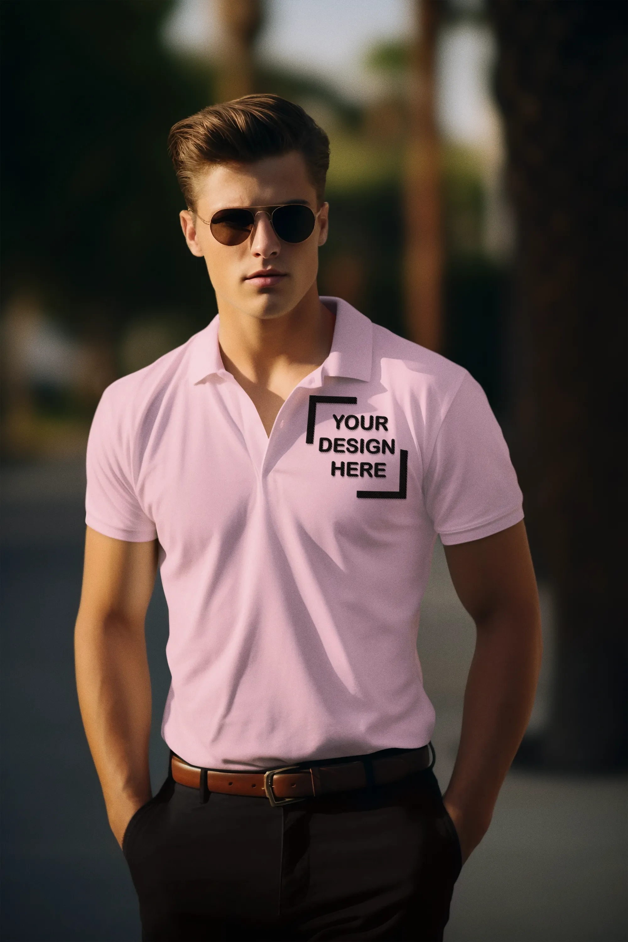 Men's Custom Polo Cotton T-shirt