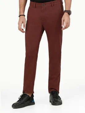 Men's Dark Maroon Chino Pant - EMBCP22-015