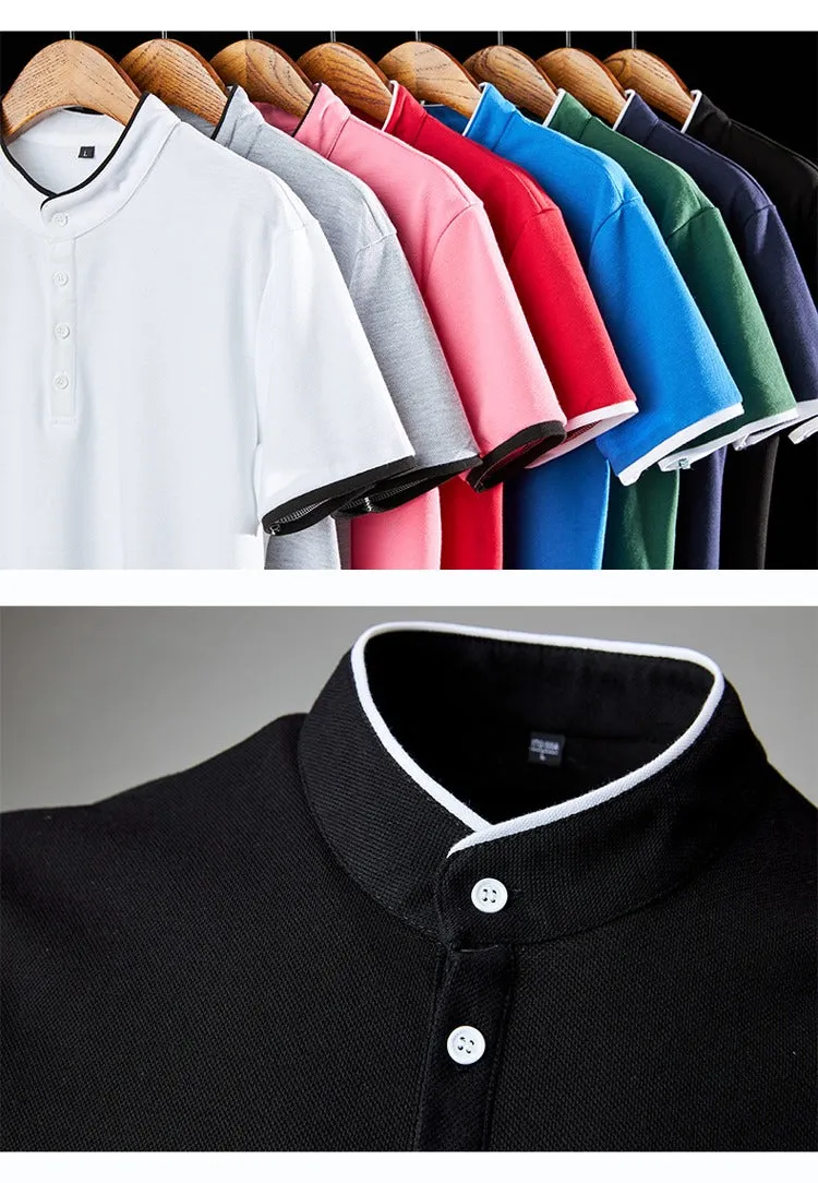 Men's Golf Business Polo Shirt Summer Short Sleeve Multi-Color Matching T-Shirt | 1031