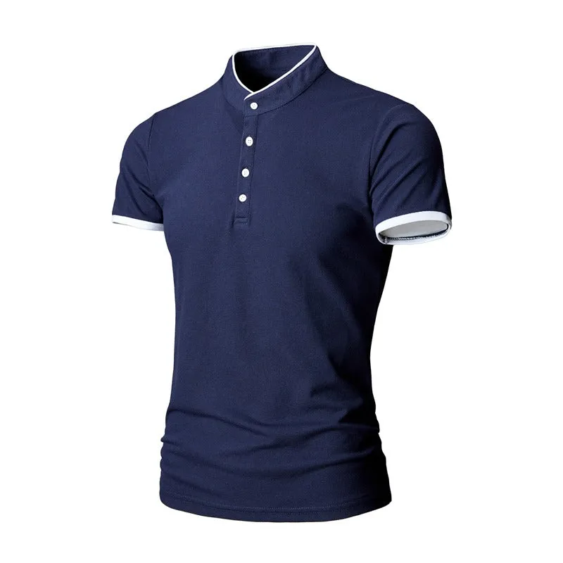 Men's Golf Business Polo Shirt Summer Short Sleeve Multi-Color Matching T-Shirt | 1031