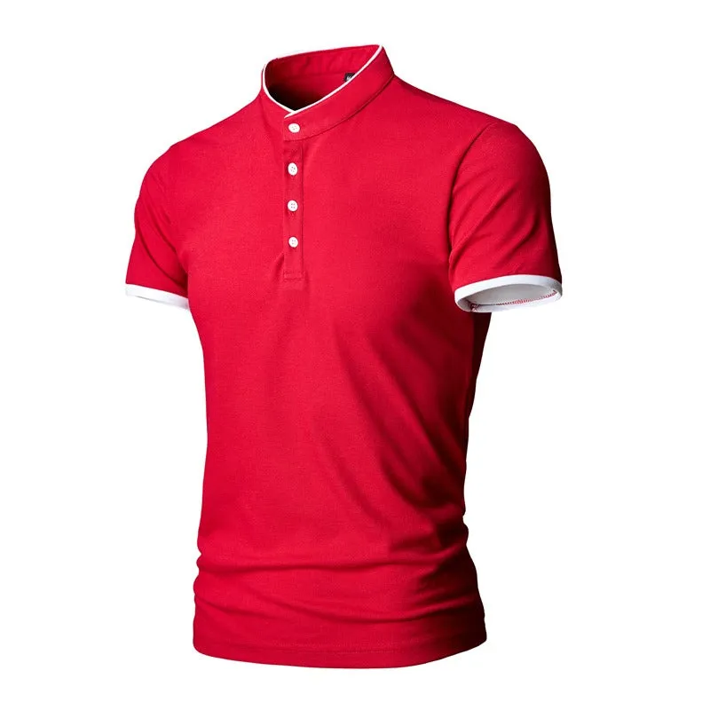 Men's Golf Business Polo Shirt Summer Short Sleeve Multi-Color Matching T-Shirt | 1031