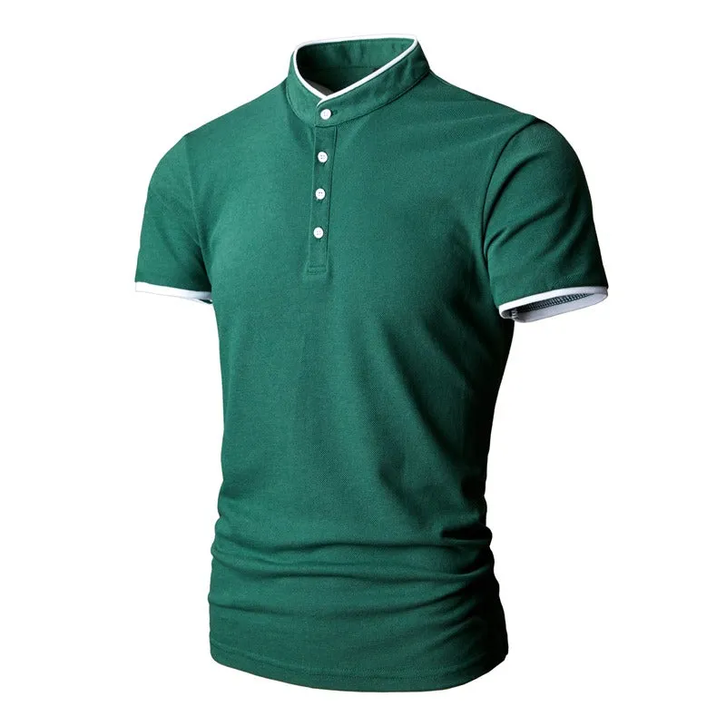 Men's Golf Business Polo Shirt Summer Short Sleeve Multi-Color Matching T-Shirt | 1031