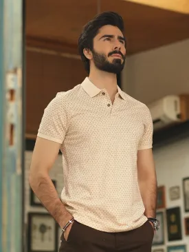 Men's Light Beige Polo Shirt - EMTPS19-004