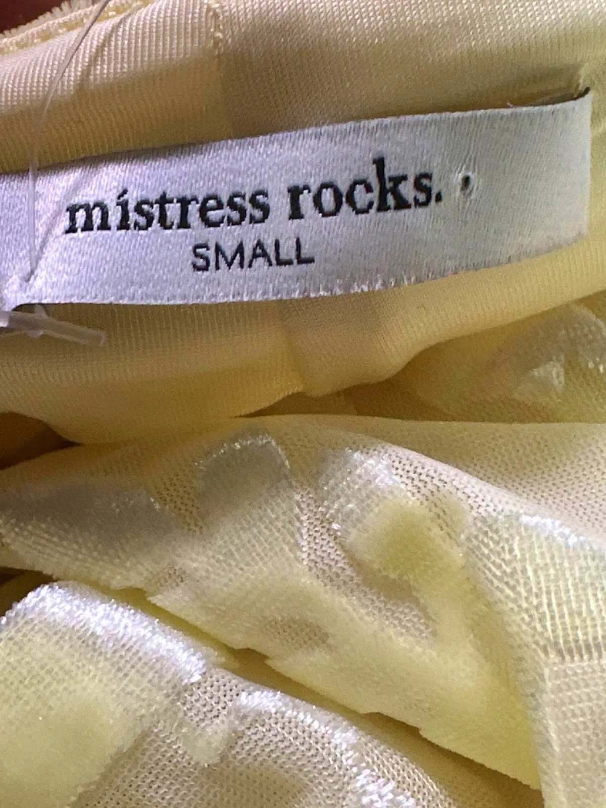 Mistress Rocks Yellow Ruffle Wrap Skirt UK S