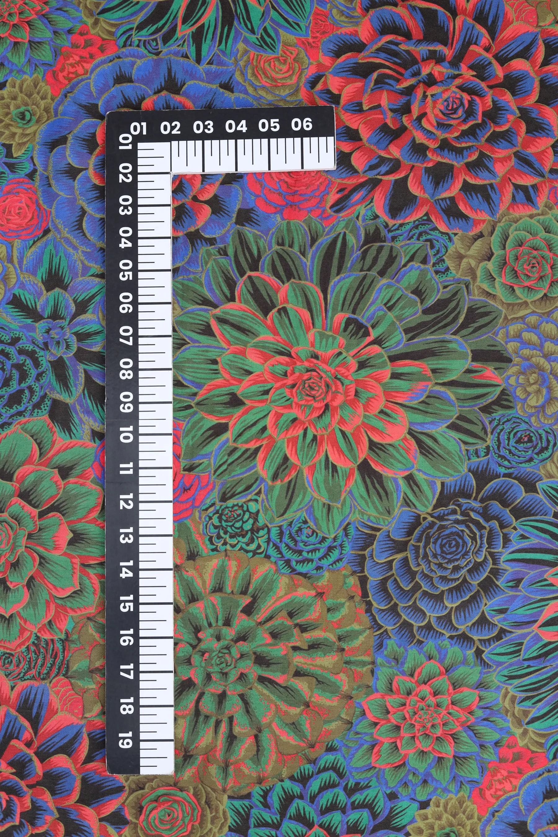 Multicolor Midnight Floral Printed Art Silk Fabric