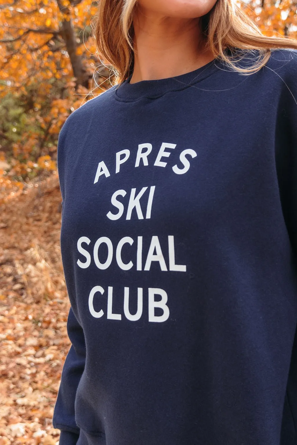 Navy Apres Ski Graphic Sweatshirt