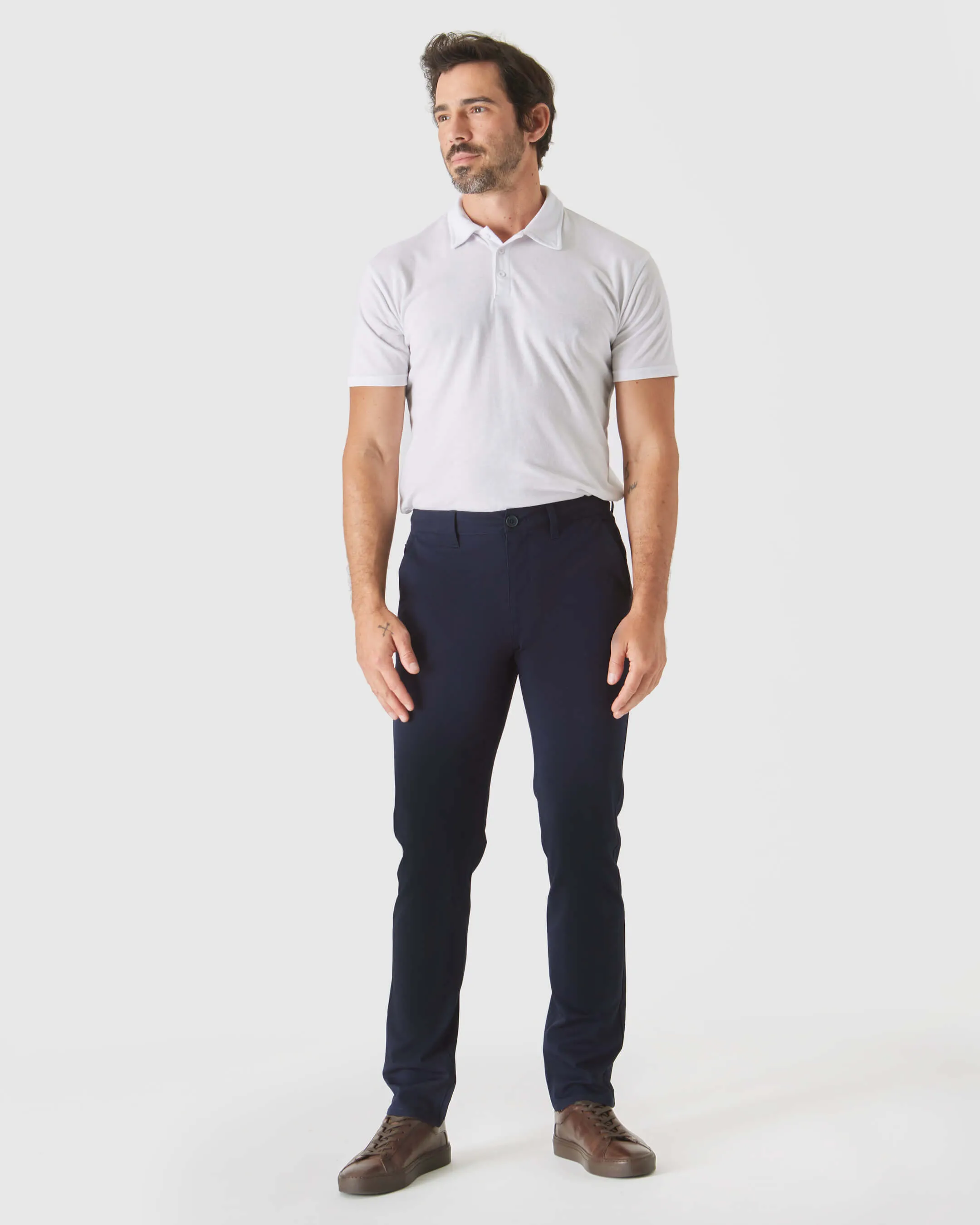 Navy Slim Twill Chino Pant