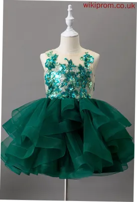 Neck Knee-length Ball-Gown/Princess Scoop - Girl Tulle/Lace/Sequined Sleeveless Moriah Flower Girl Dresses Flower Dress