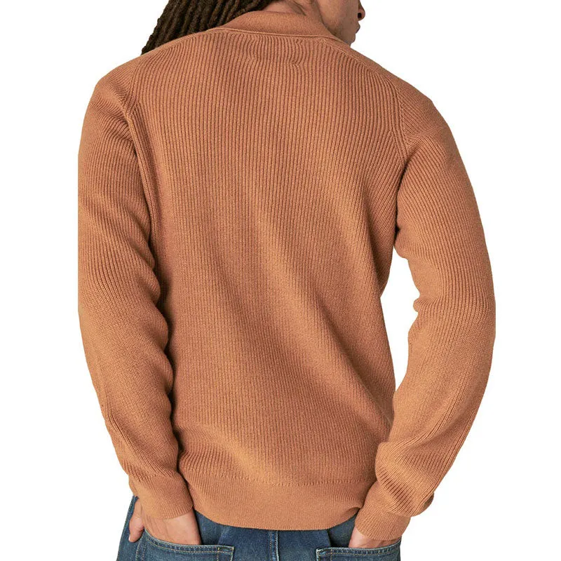 OEM/ODM Men Pullover Knit Sweater - Custom Wholesale Ribbed Knit Polo Sweater