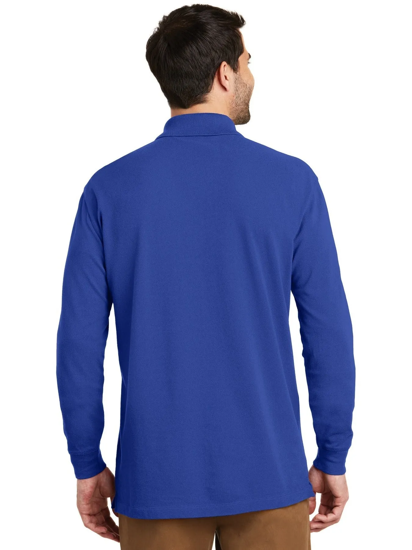 OUTLET-Port Authority EZCotton Long Sleeve Polo