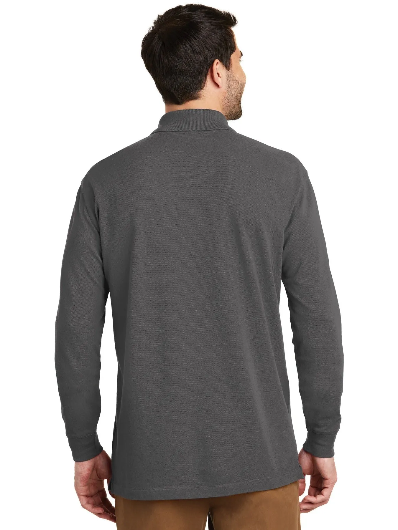 OUTLET-Port Authority EZCotton Long Sleeve Polo