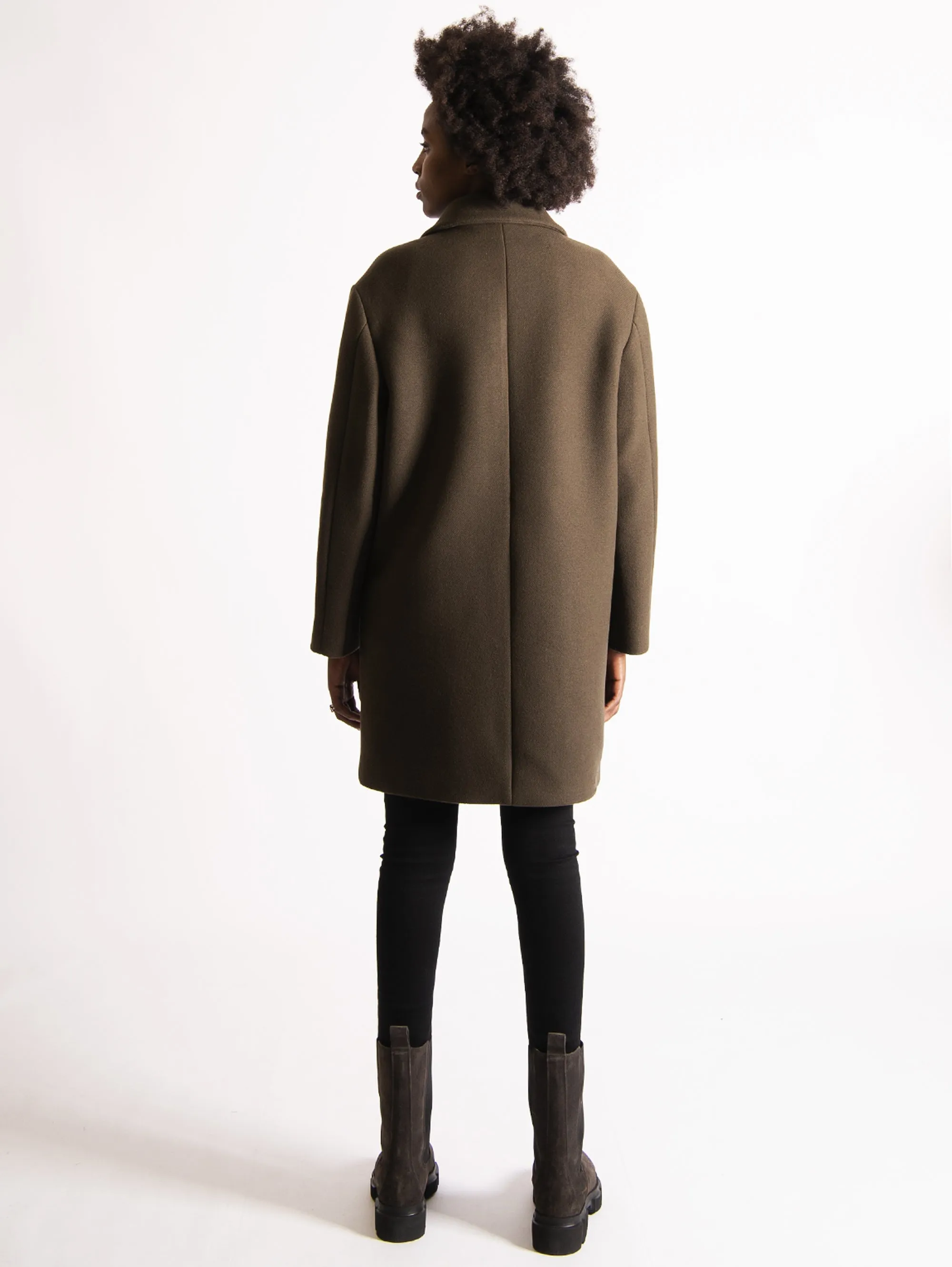 Peacoat in Lana Verde Militare