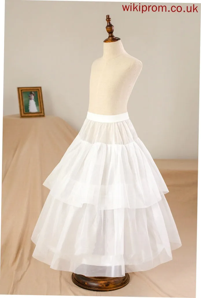 (Petticoat NOT Flower Girl Dresses Neck Sleeveless Tulle Kristina Scoop - included) Dress Flower Ball-Gown/Princess Girl Beading Floor-length With