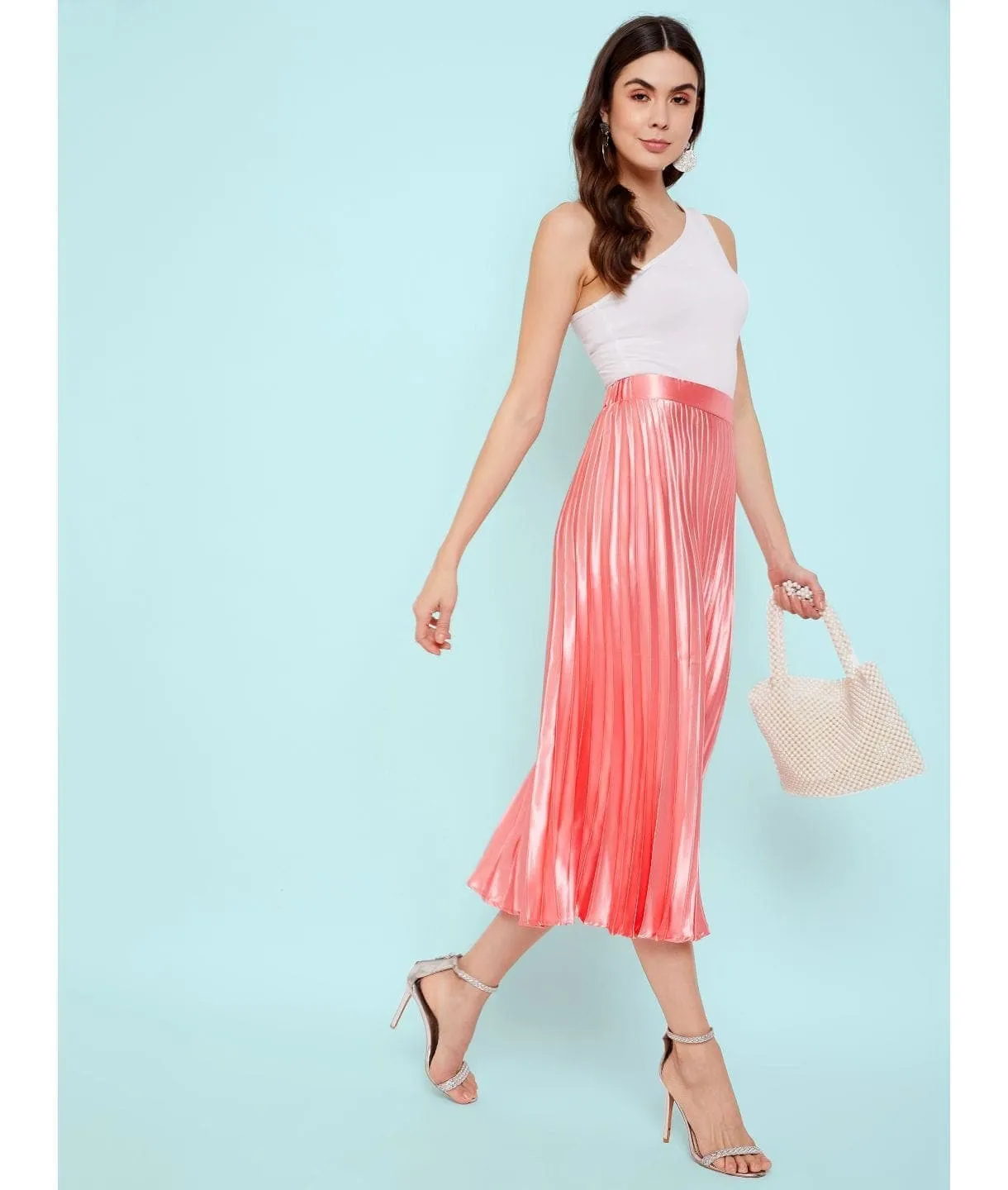 Pleated Midi Skirt