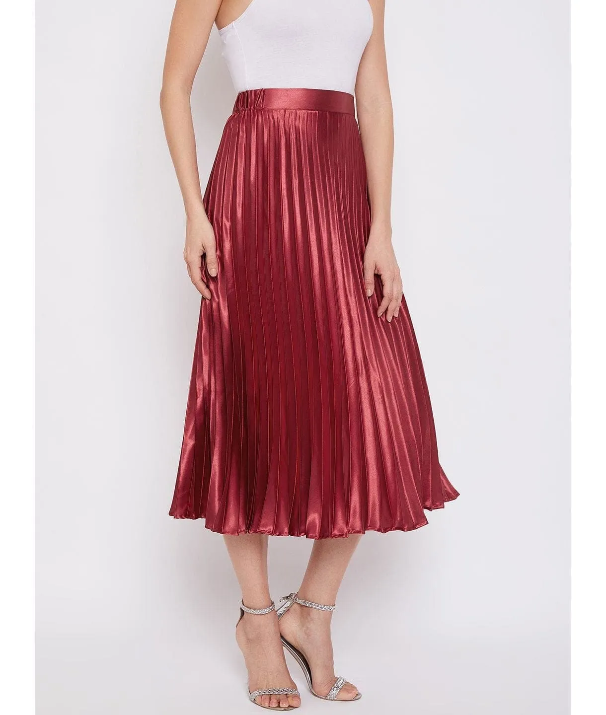 Pleated Midi Skirt