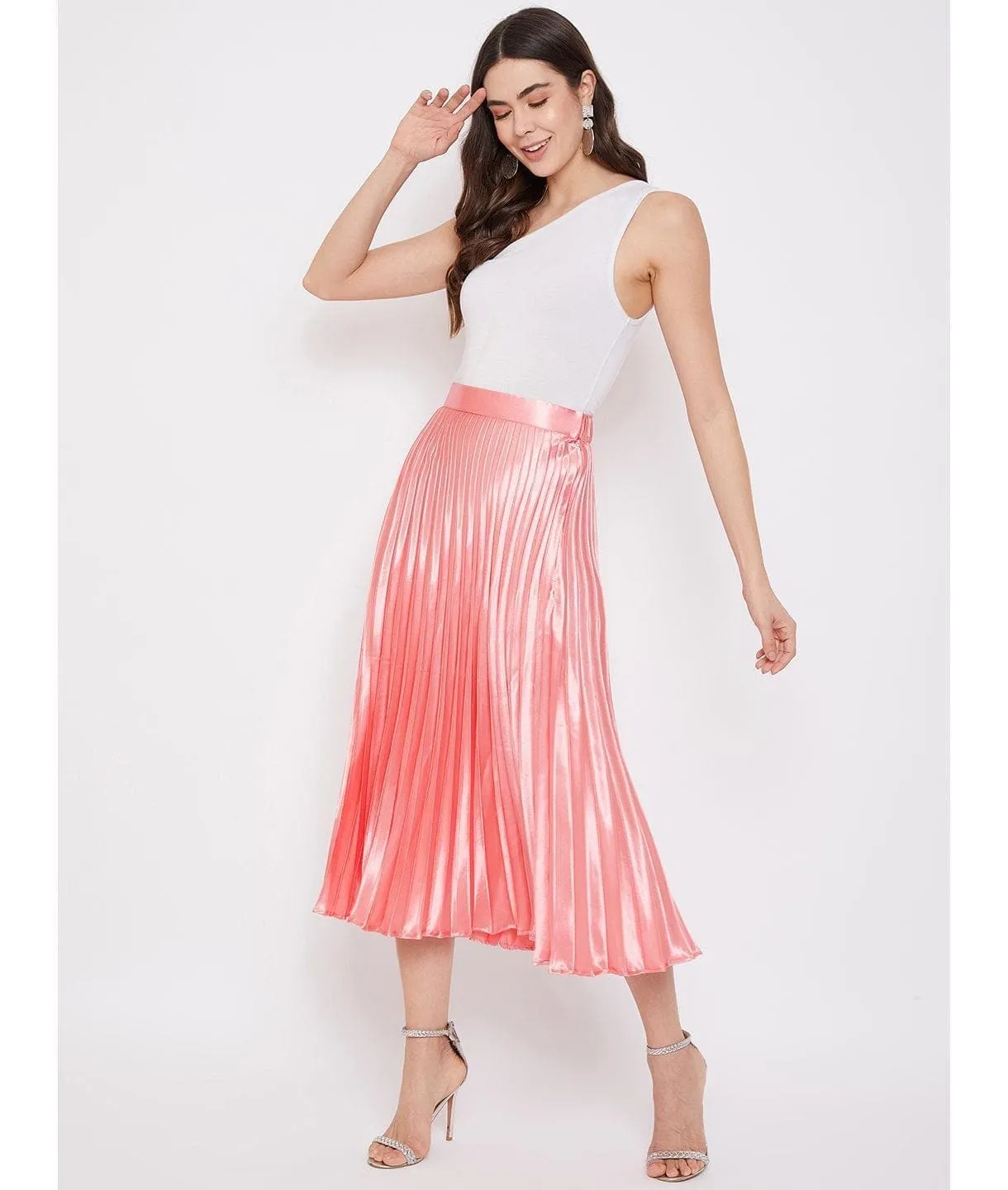 Pleated Midi Skirt