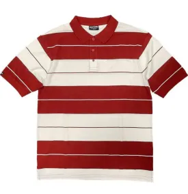 Red/White Old School Pique Polo Shirt