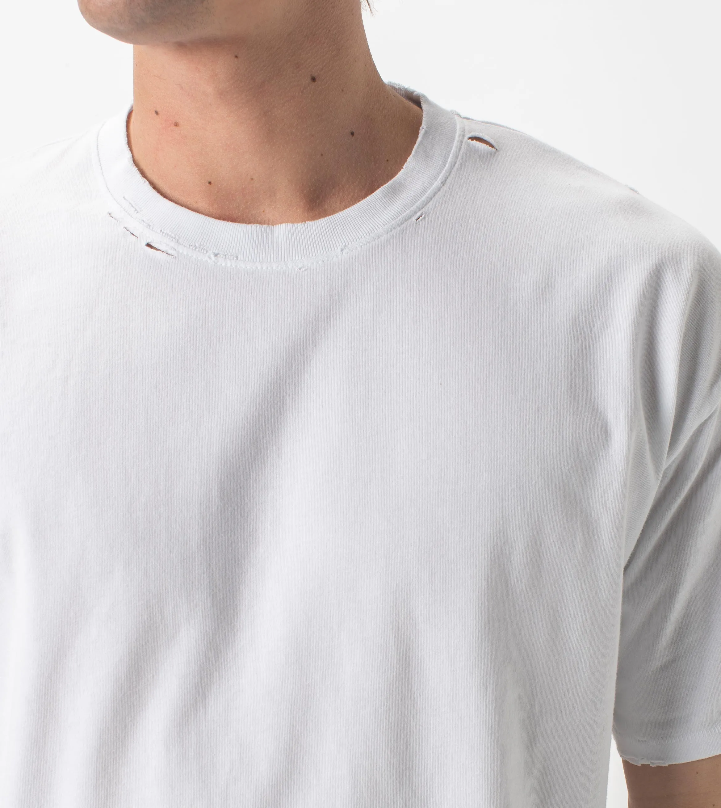 Ripped Box Tee White