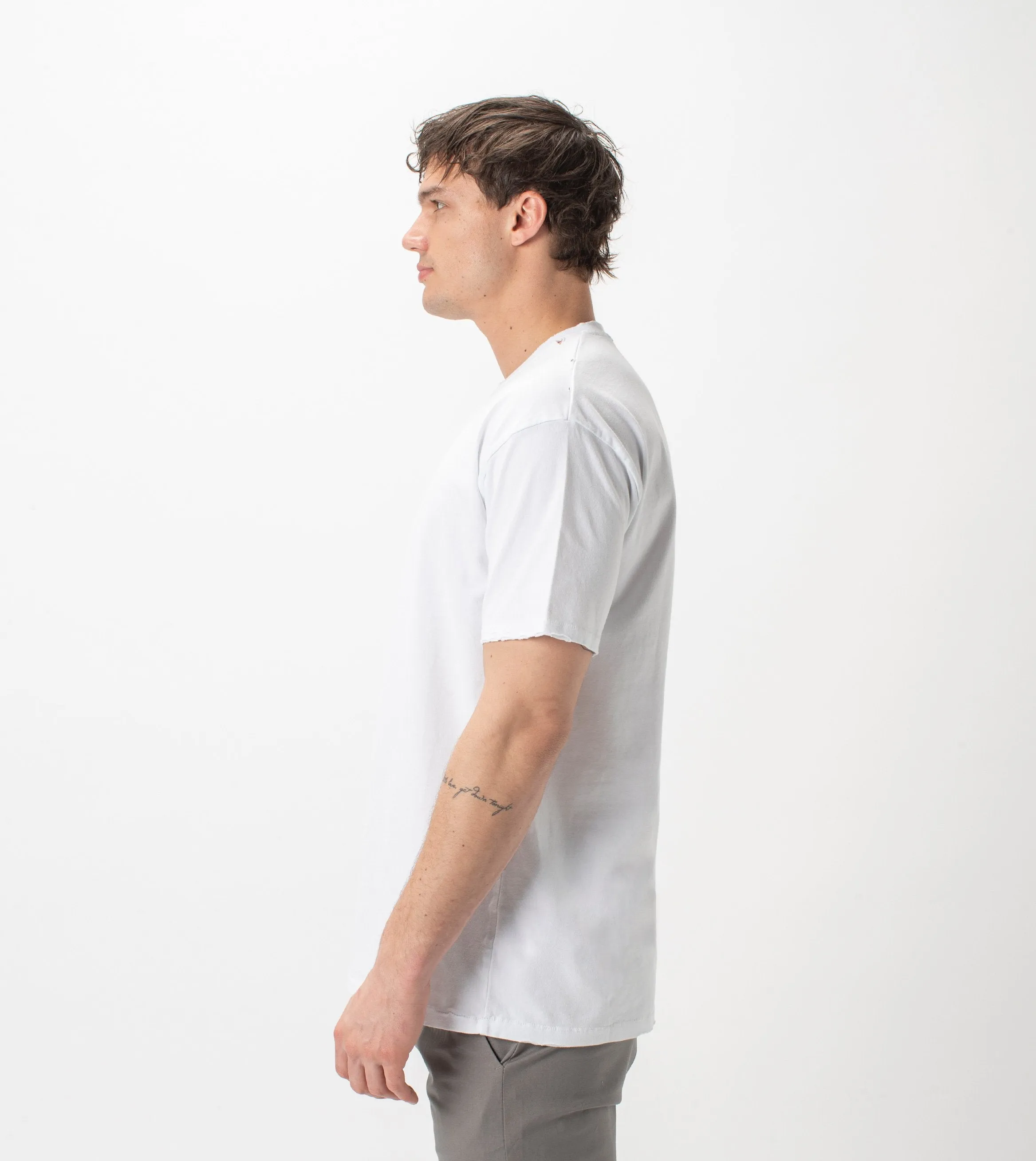 Ripped Box Tee White