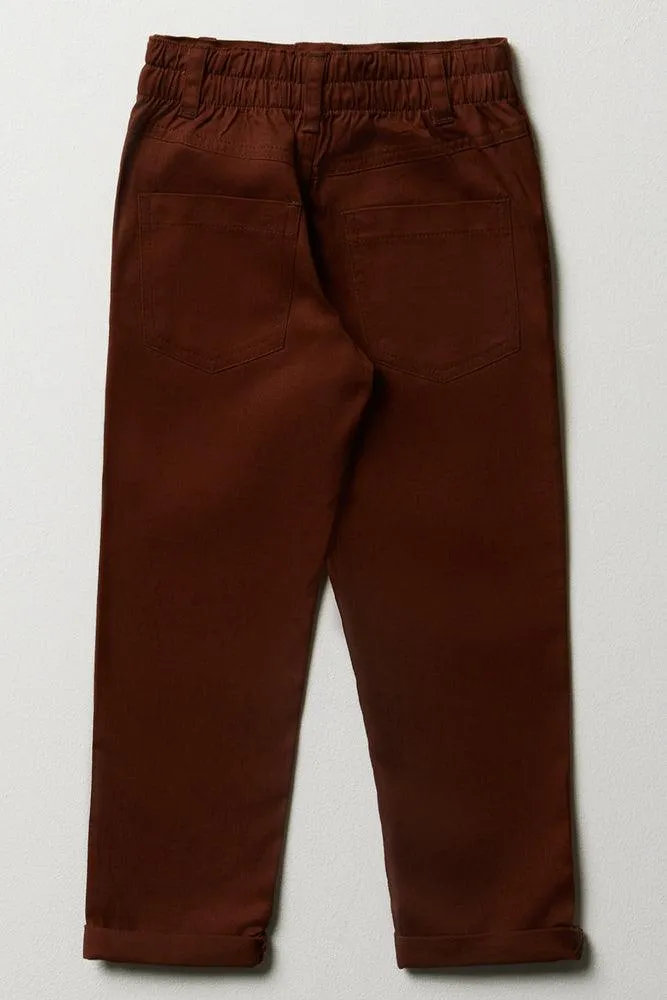 Slim Fit Chino Pants Brown